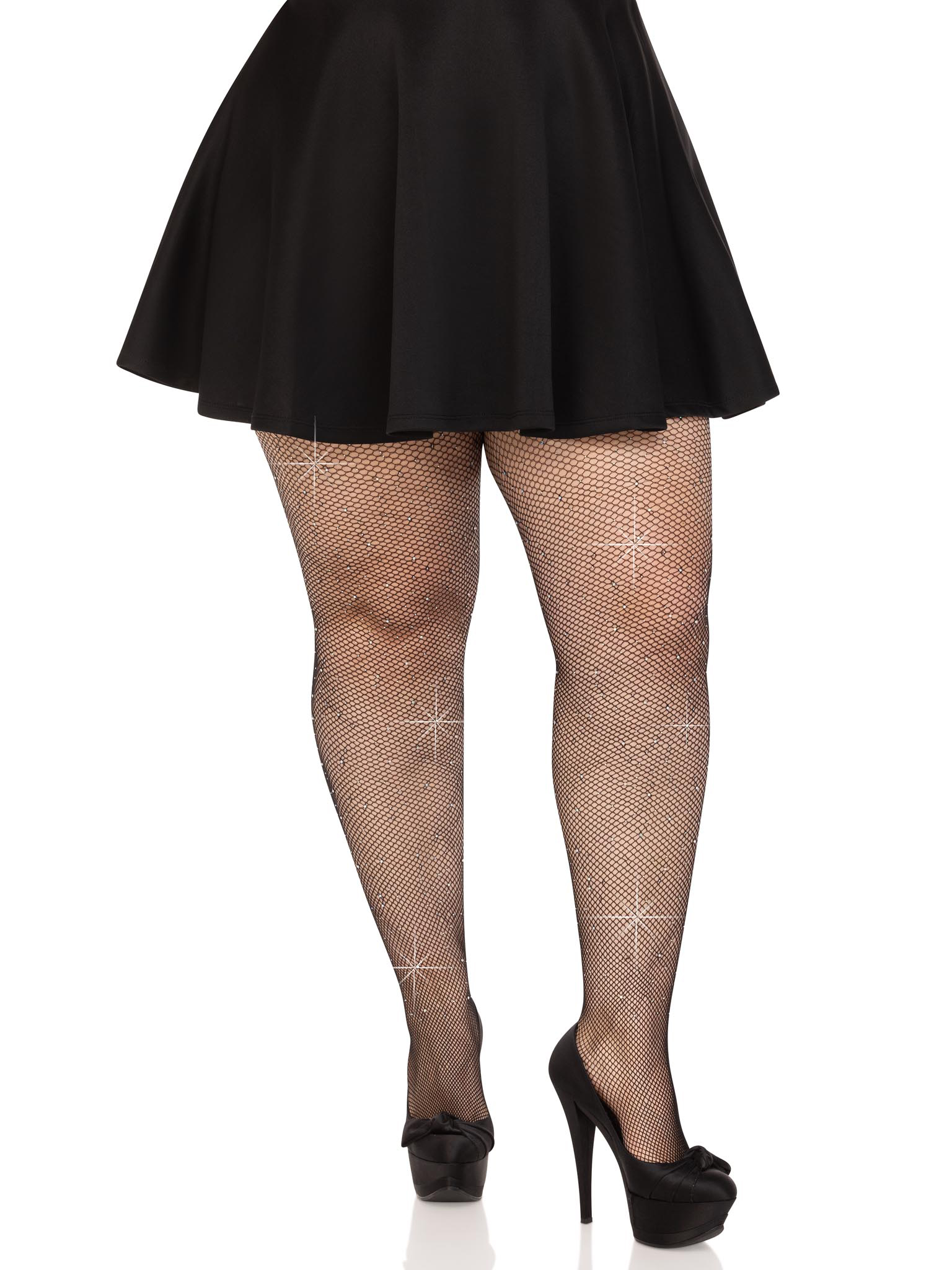 CaAuRNu7dRIOfkqT5Zkajy4YpyuAaVIx Colby Rhinestone Fishnet Tights - 1x/2x - Black - Image 1