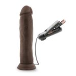 Dr. Skin - Dr. Throb - 9.5 Inch Vibrating Realistic Cock With Suction Cup - Chocolate - Image 3