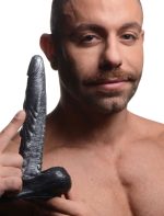 The Gargoyle Rock Hard Silicone Dildo - Silver - Image 2