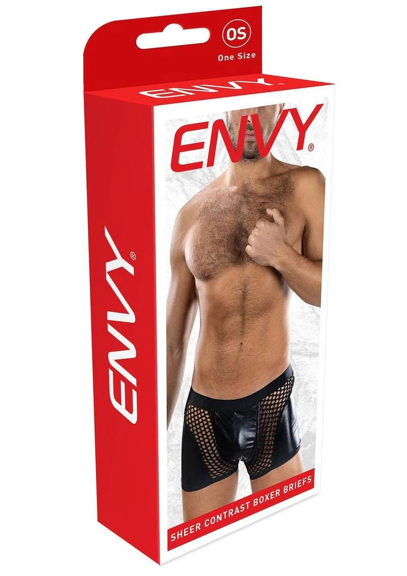 CpcUXCfw Sheer Contrast Boxer Briefs - Os - Black - Image 1