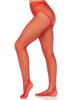 French Cut Crotchless Fishnet - One Size - Red - Image 4