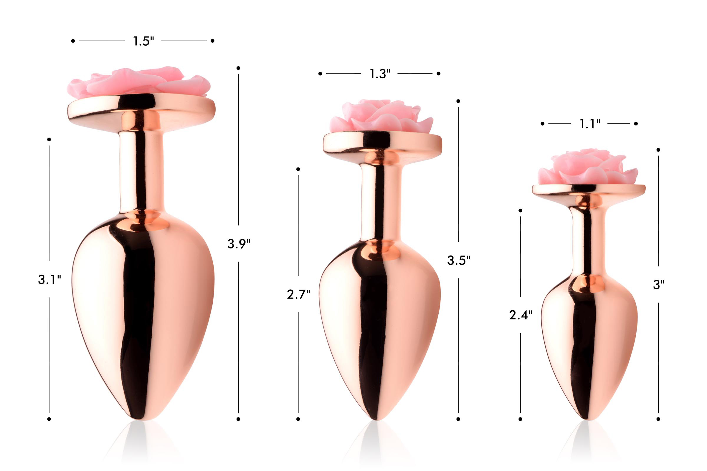 CuyFbE8DzBNeCmOMicmadCAAdiTBiWzX Pink Rose Gold Anal Plug - Small - Image 1