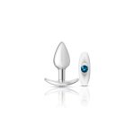 Silver Anchor Buttplug Kit - Clear Iridescent/teal