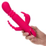 Jack Rabbit Signature Heated Silicone Triple Fantasy Rabbit - Pink - Image 4