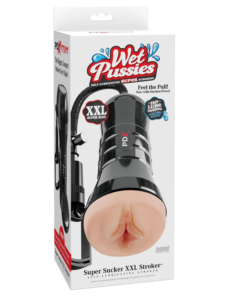 DDY8PGAy Pdx Extreme Wet Pussies Super Sucker XXL Stroker - Light - Image 1