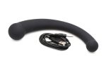 10x Vibra-Crescent Silicone Dual Ended Dildo - Black - Image 3