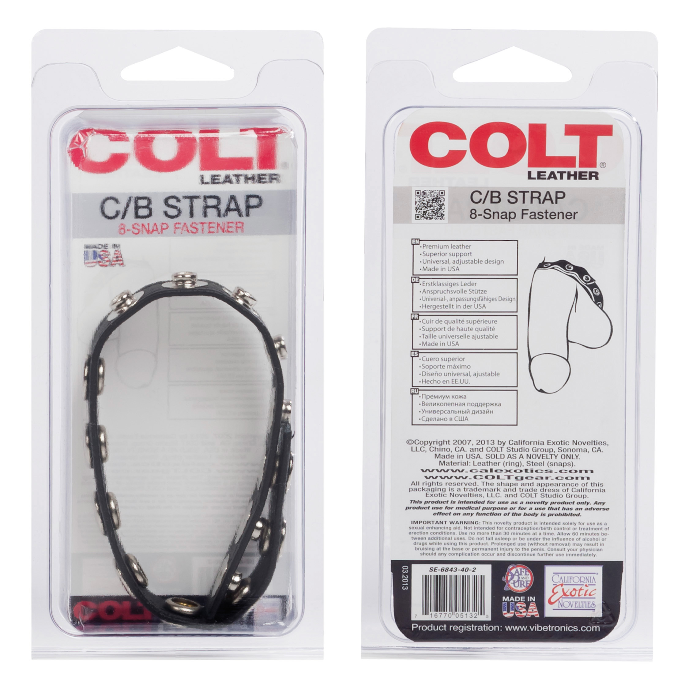 DNn1od4i5E5icry4zzLA7JRgBZlM45Li Colt 8 Snap Fastener Leather Strap - Black - Image 1