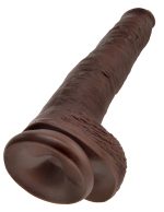 King Cock 14 Inch Cock With Balls - Brown - Image 4