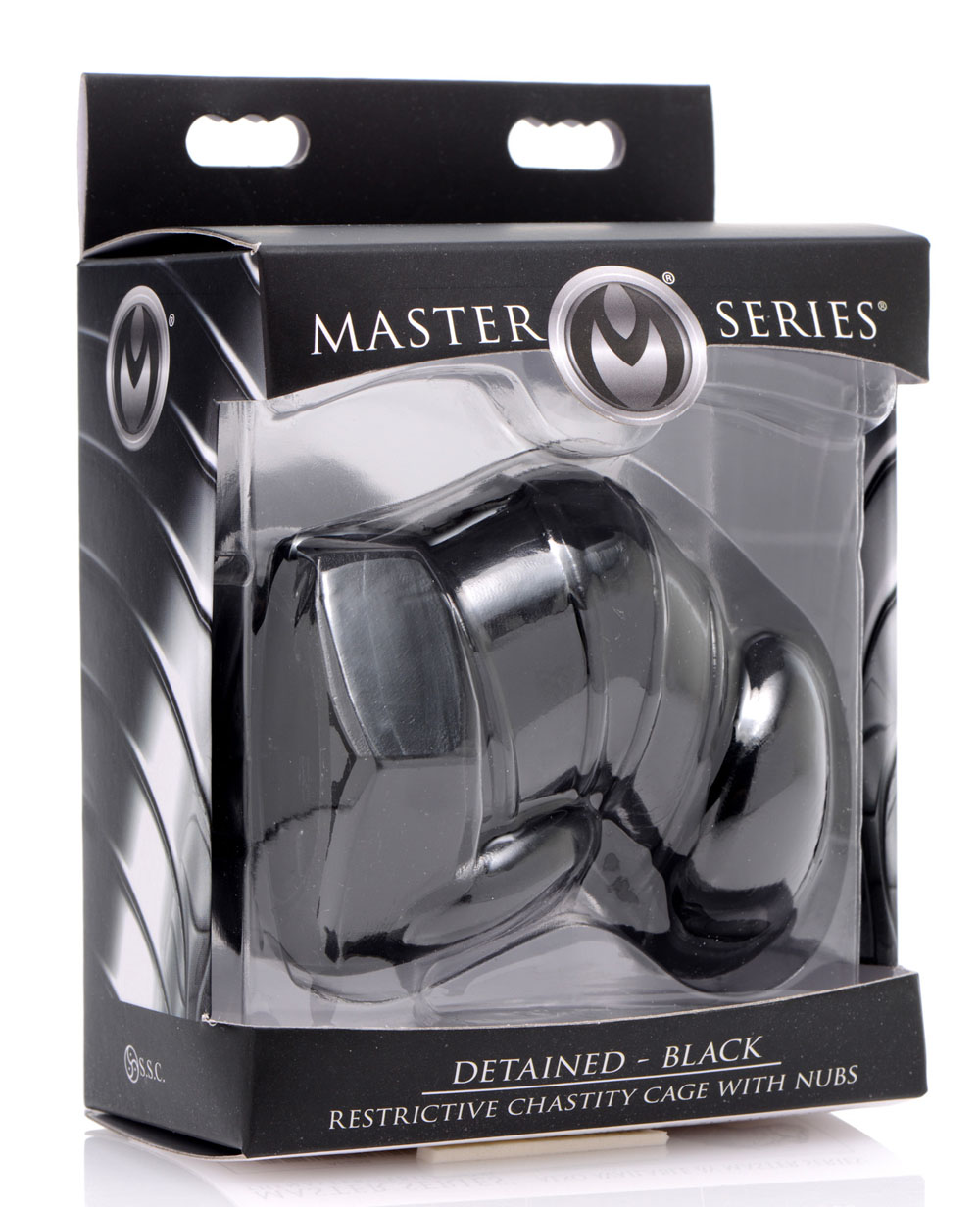 DgqeQ0I3nrsN11kXYObzfHq9Gm9Td8lC Master Series Detained - Black Restrictive Chastity Cage - Image 1
