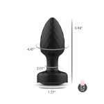 Twila Twirling Smoke Gem Light Up Vibrating Plug With Blk Heart Remote - Image 6