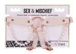 Peaches 'N Creame Pearl Garters - Peach