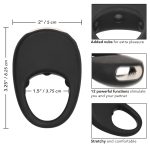 Silicone Rechargeable Pleasure Ring - Black - Black - Image 10