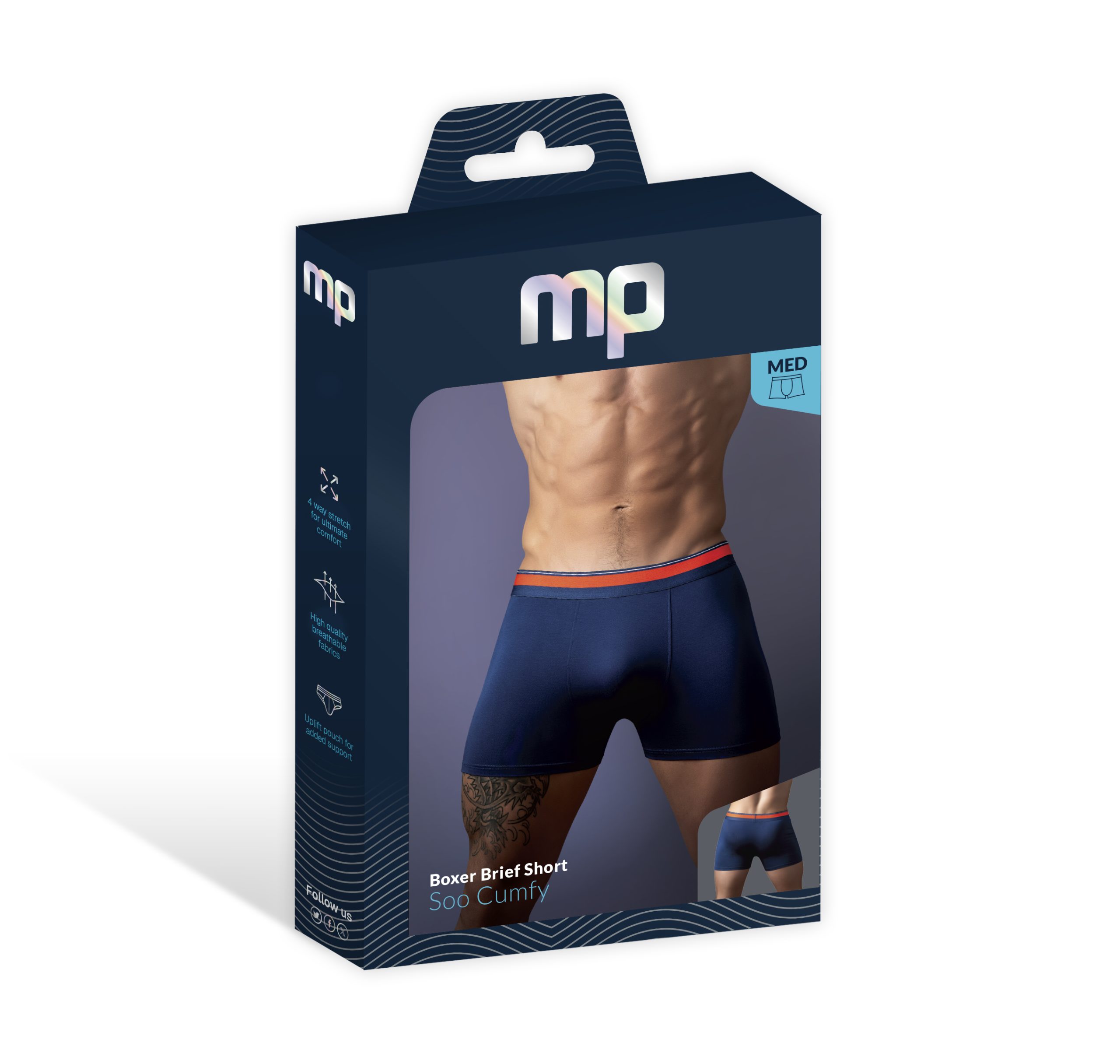 EIqY8nR1 Soo Cumfy Boxer Brief - Medium - Navy - Image 1