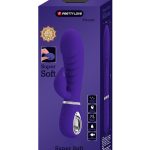 Prescott Super Soft Rabbit Silicone Vibrator - Purple