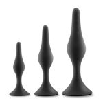 Anal Adventures Platinum - Silicone Beginner Plug Kit - Black - Image 4