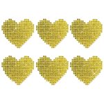 Razzle Dazzle Crystal Jewel Sparkle I Heart U Body Stickers 6 Pk - Gold - Image 2