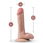 Dr. Skin Plus - 6 Inch Posable Dildo With Balls - Vanilla - Image 2