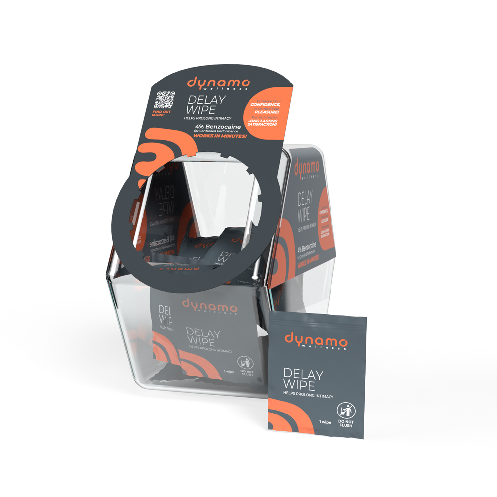 EecZGwGg Dynamo Wellness Delay Wipe 4% - Bowl 144 Pieces - Image 1