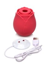 Inmi - Bloomgasm Wild Rose Silicone Suction Stimulator - Red - Image 3