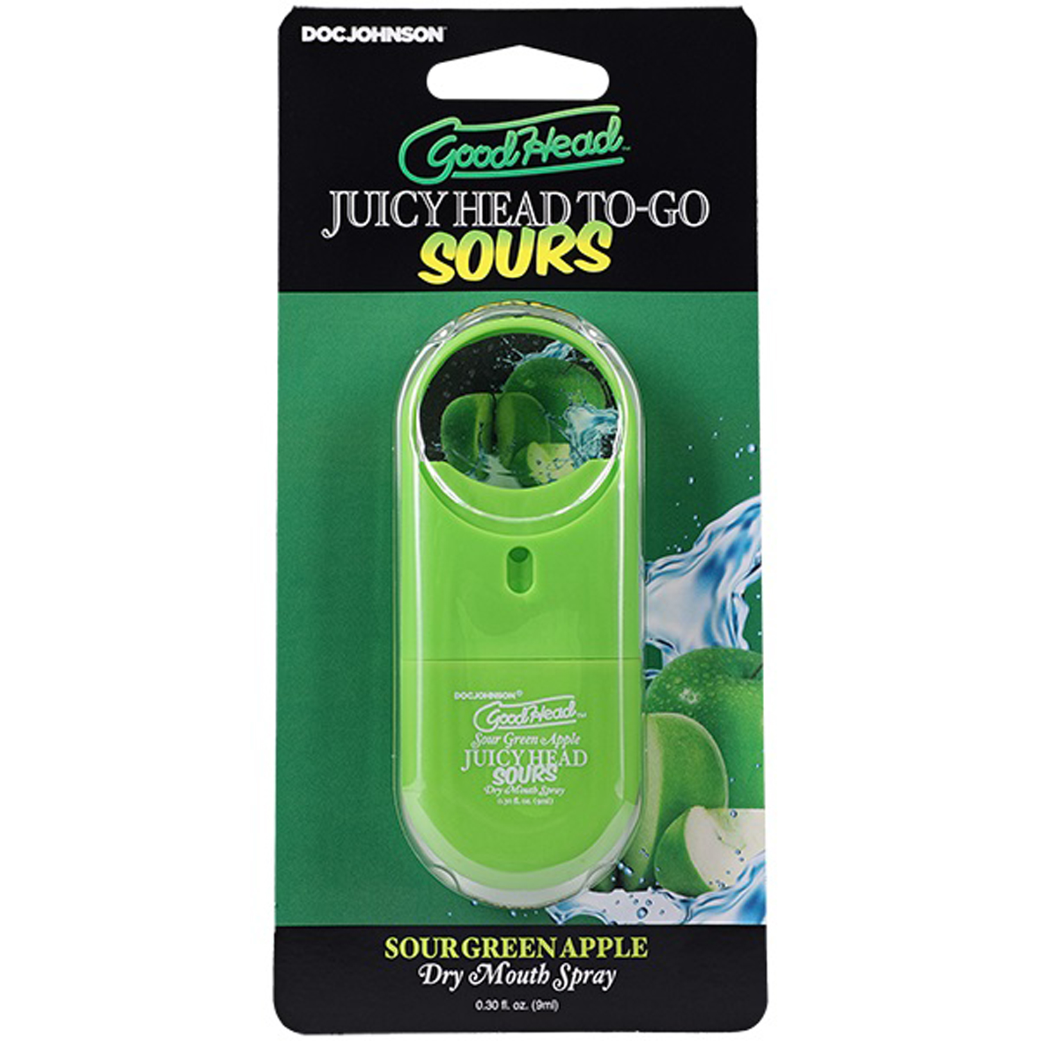 EmJXUy1tGliKSusDnCCkncCVEq683QUi Goodhead Juicyhead Dry Mouth Spray to Go - Sour Green Apple .30 Oz - Image 1