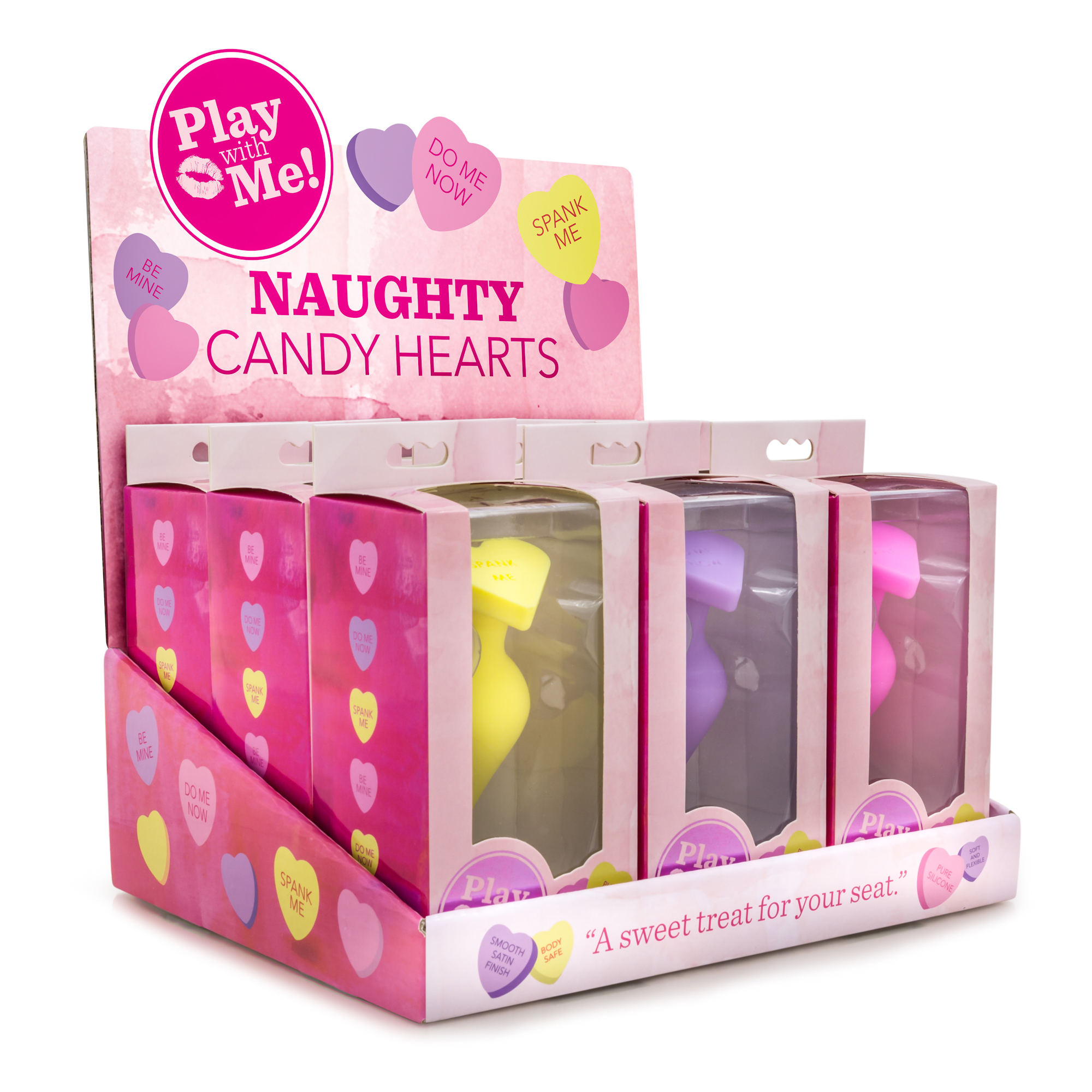EzScDP7FOaOMYH0Eu559IRBuzUsQmPgE Naughty Candy Hearts Display - 9 Pieces - Assorted Colors - Image 1