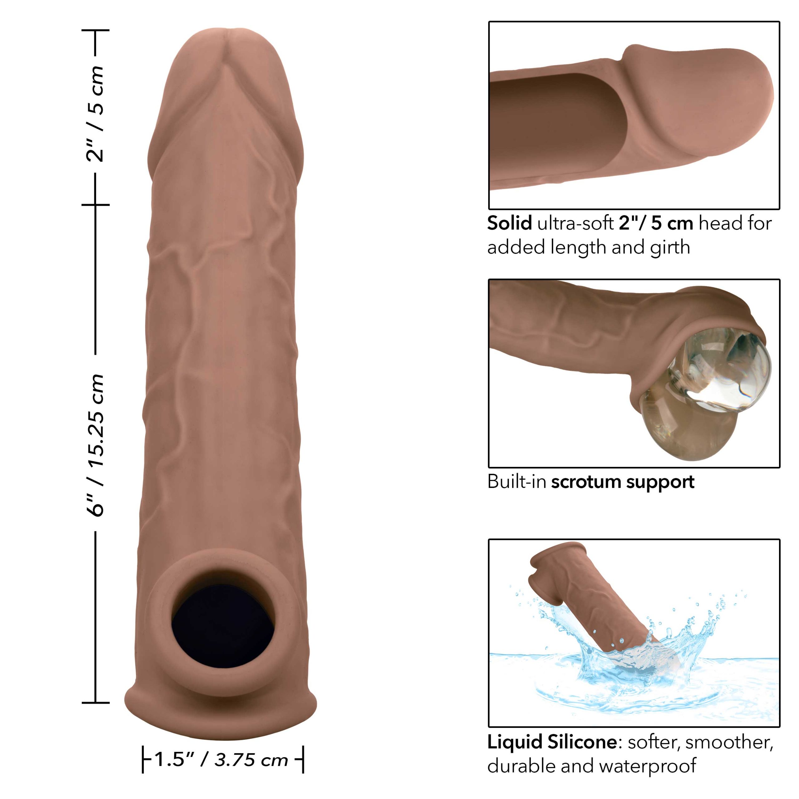 F0l1pMFB0F5N78gEAV2vWc57yjVzrbBO Performance Maxx Life-Like Extension 8 Inch - Brown - Image 1