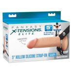 Fantasy X-Tensions Elite 5" Silicone Hollow Strap-on Dual Density - Light