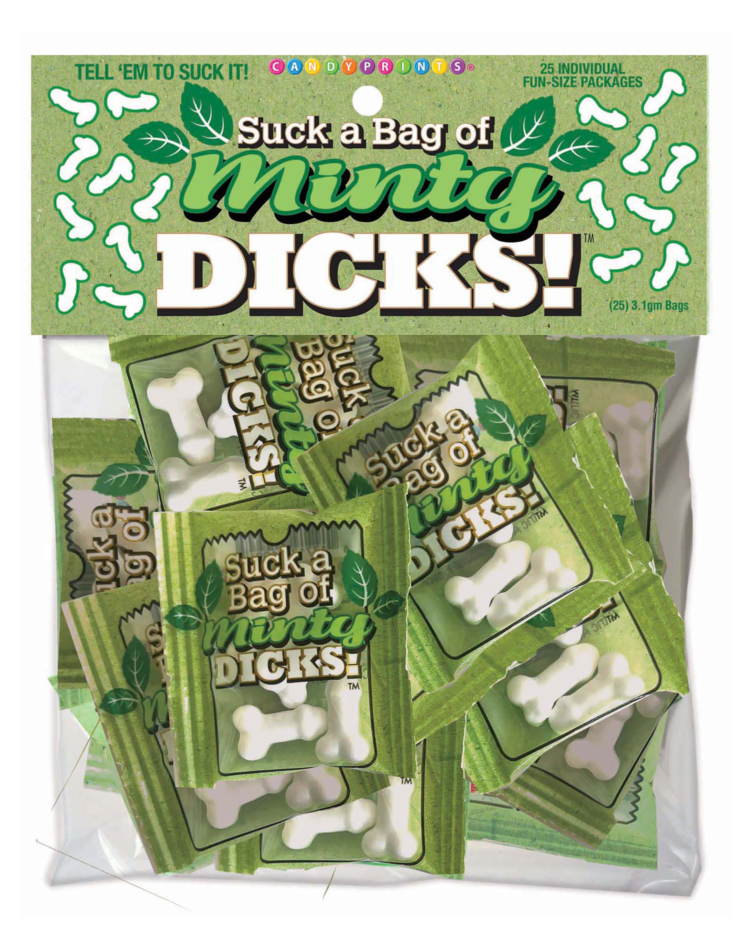 F7z4Dra6aoKAPRMEBVUsrg2A8BAAcbUf Suck a Bag of Minty Dicks- Bag of 25 - Image 1