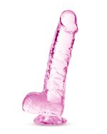 Naturally Yours - 6 Inch Crystalline Dildo - Rose - Image 3