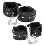 Hook Up 10 Piece Plush Bondage Set - Black - Image 8