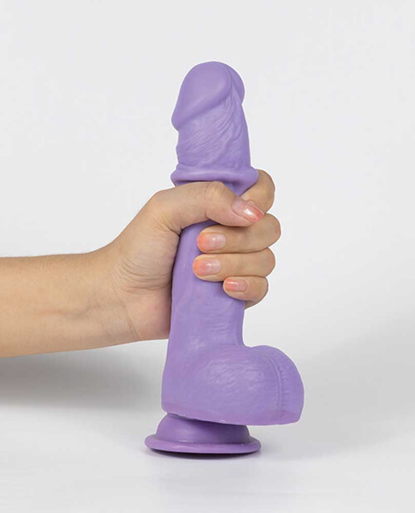 FStDu0MrGqRTdf0qF5AN9UpqGvF2FH7y Get Lucky Real Skin Mr. Lavender 7.5" Dual Layer Dildo - Image 1