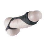 Enhancer Textured Cock Strap and Ball Stretcher - Black - Image 2