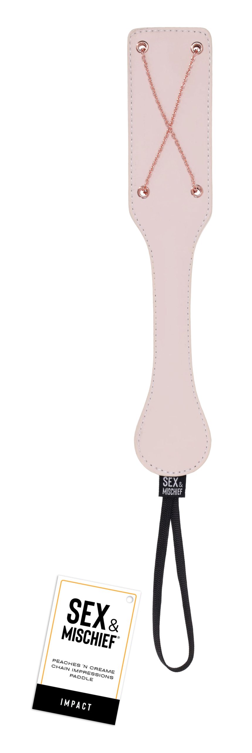 FlAWfNrd Peaches 'N Creame Chain Impressions Paddle - Peach - Image 1