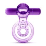 Play With Me - Lick It - Vibrating Double Strap Cockring - Purple - Image 2