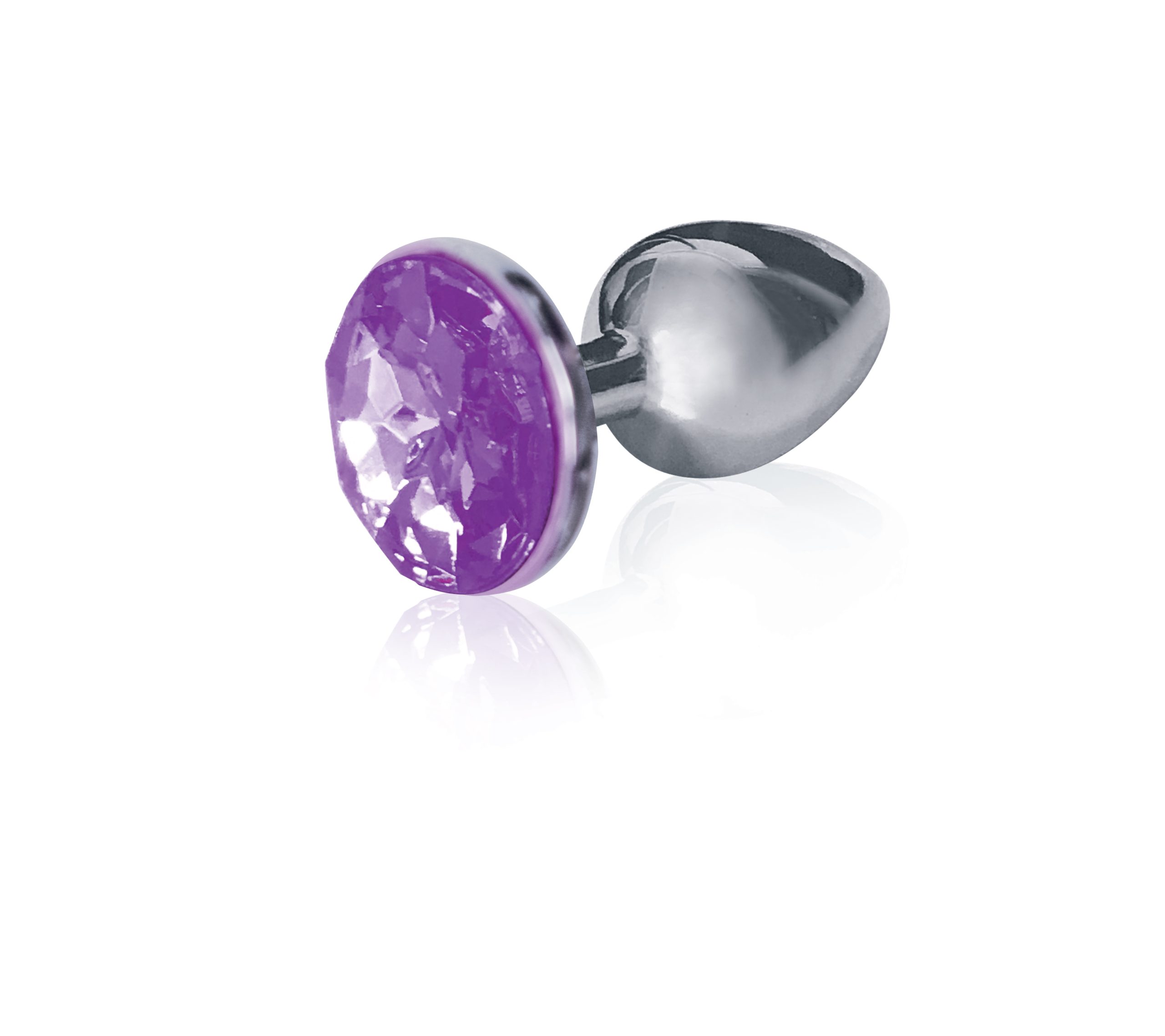 Fq09qjWAVUDlPTM4TtDTAOJCH2aupgJg The 9's the Silver Starter Bejeweled Stainless Steel Plug - Violet - Image 1