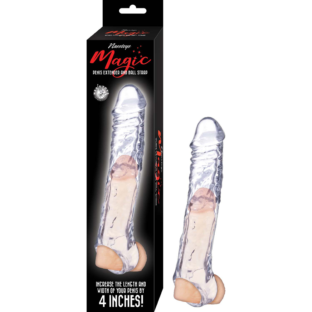 FwaXeAWS Magic Penis Extender and Ball Strap 7.5" Clear - Image 1