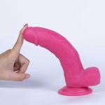 Get Lucky Real Skin Mr. Pink 7.5" Dual Layer Dildo