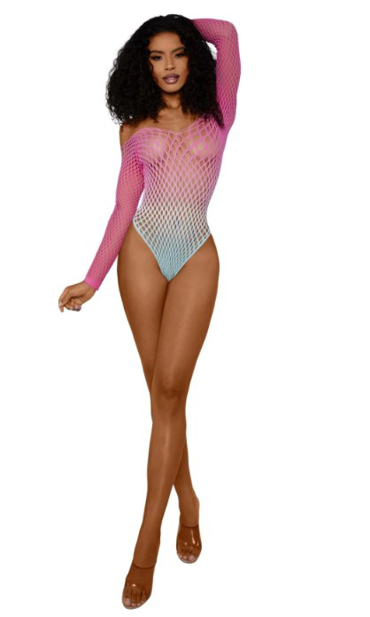 GAKyA6x6 Ombre Net Bodystocking - Os - Tropical Sky - Image 1