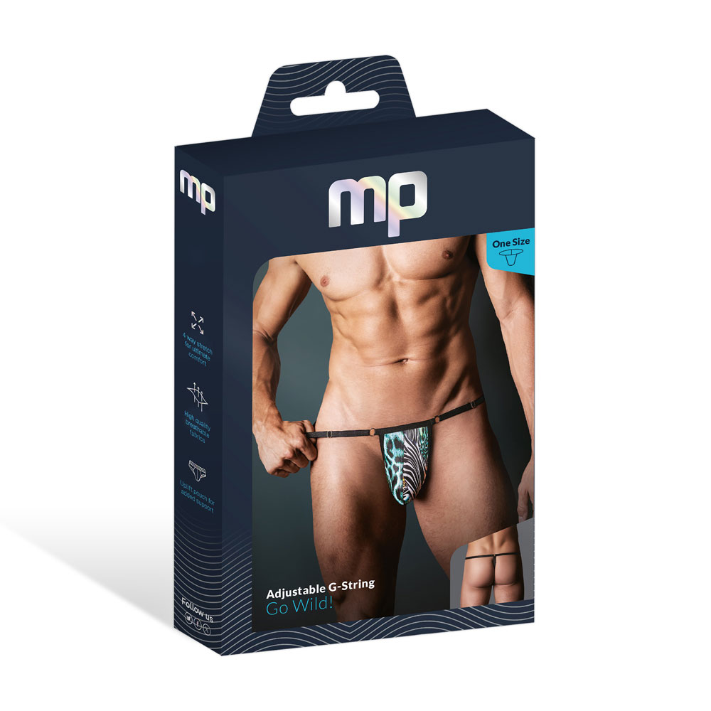 GBnOiLfj Go Wild Adjustable G-String - One Size - Multi Animal - Image 1