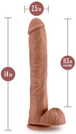 Au Naturel - Daddy - 14 Inch Dildo - Mocha - Image 4