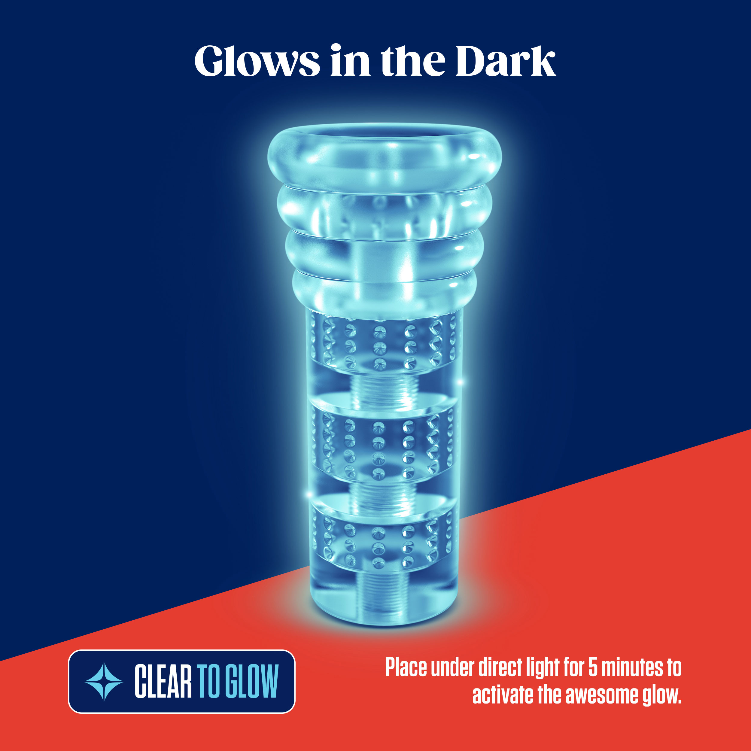 GN2YiCEHfCr1XkiF2SevcDdYP4ETTKqC Rize - Luz - Glow in the Dark Self- Lubricating Stroker - Clear - Image 1