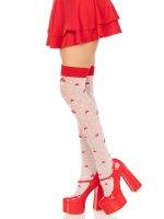 Polka Dot Mushroom Thigh High - One Size - White/red - Image 3