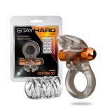 Stay Hard Vibrating Cock Ring Set With Sleeve Textured Sheath