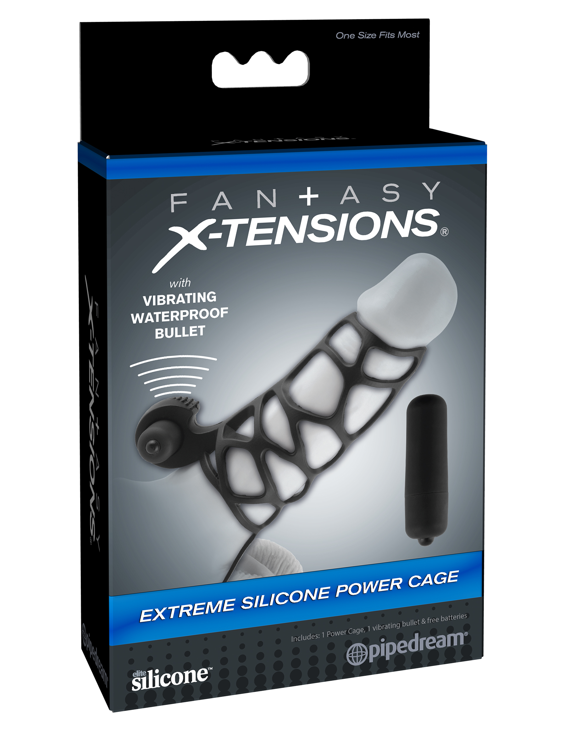 GVEfTI9gy8VdPovYgQ1x6T9JyI491UnJ Fantasy X-Tensions Extreme Silicone Power Cage - Black - Image 1