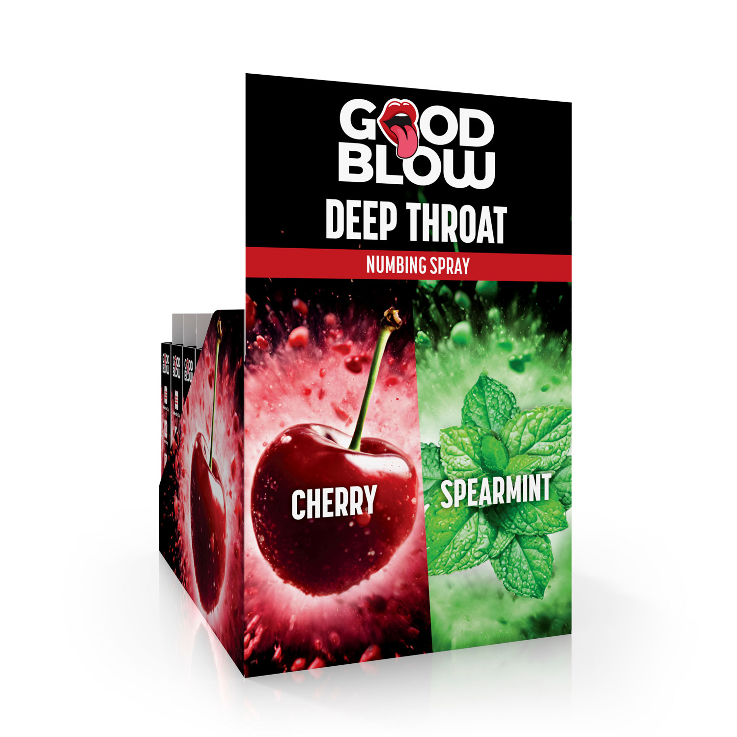 GfffoElJpjyPtCuJVGWk12giOoGFG8i4 Deep Throat Numbing Spray Pop Display - Cherry/spearmint 24 Pcs - Image 1