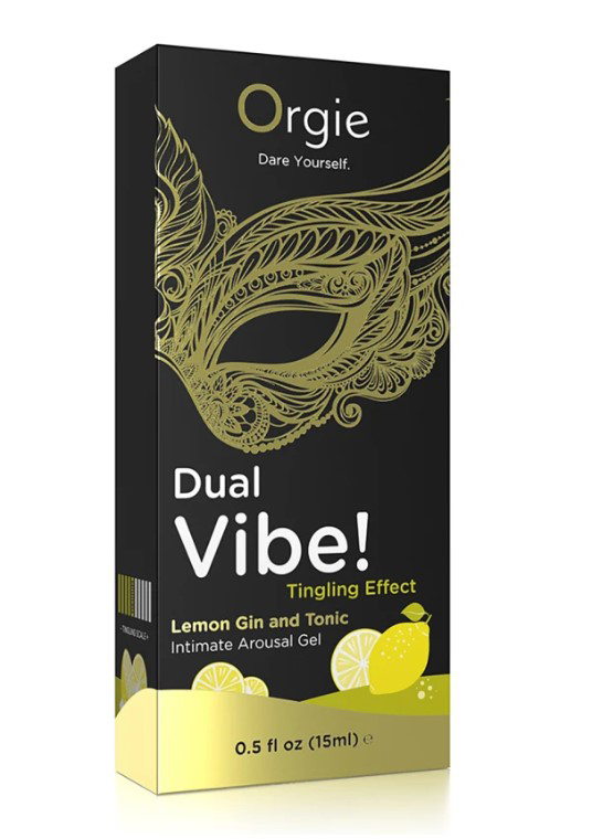 GmVPthxl Dual Vibe Gin and Tonic Lemon Kissable Liquid Vibrator 15ml - Image 1