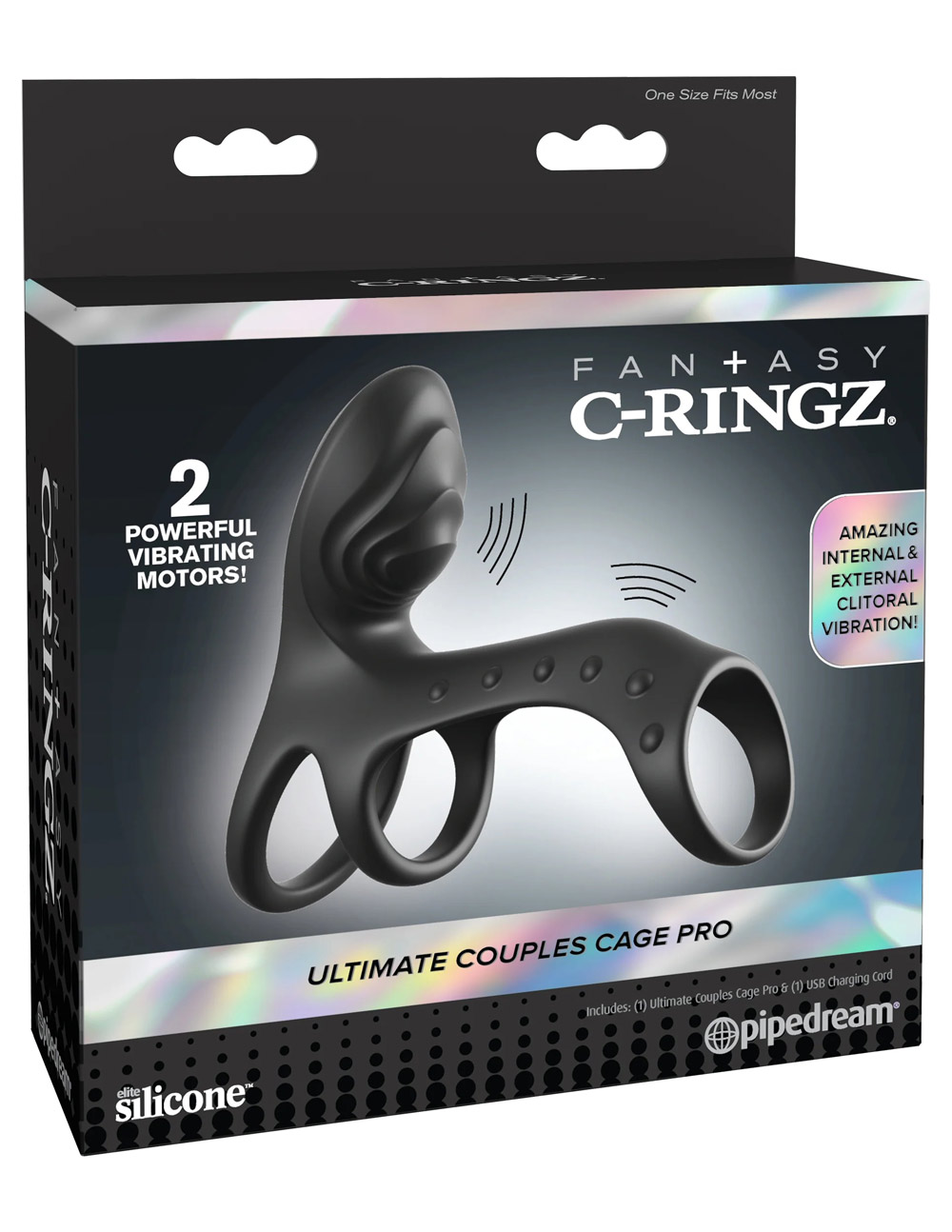 GnjSnwPX Fantasy C-Ringz Ultimate Couples Cage Pro - Black - Image 1