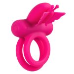 Silicone Rechargeable Dual Butterfly Ring - Pink - Image 10