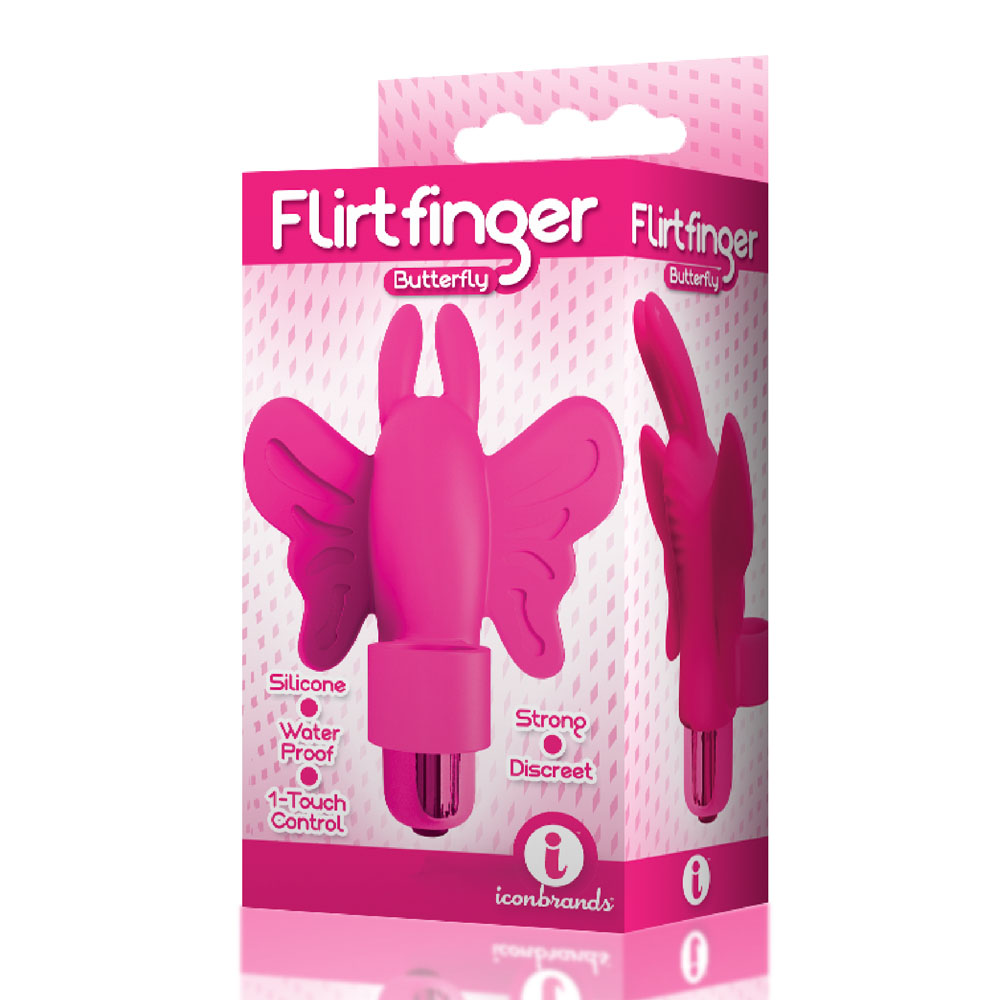 Gx2xV9T0R8bW96TMu3SNa1rVLX6ooFmi The 9's Flirt Finger Butterfly Finger Vibrator - Pink - Image 1