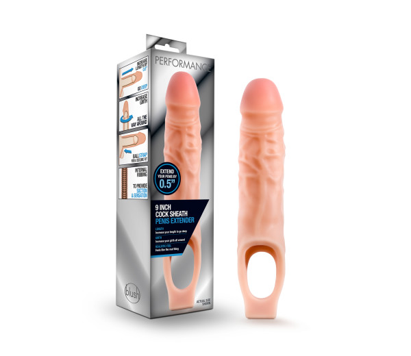 GzPSeHR1afL2LbShar3ysbjWc4ox6fvn Performance - 9 Inch Cock Sheath Penis Extender - Vanilla - Image 1